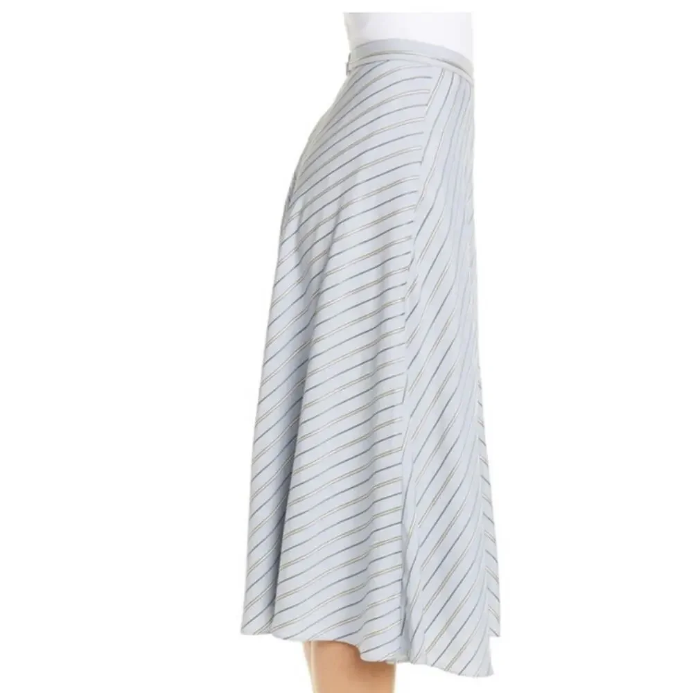 Lewit Chevron Stripe Midi Skirt Blue 18